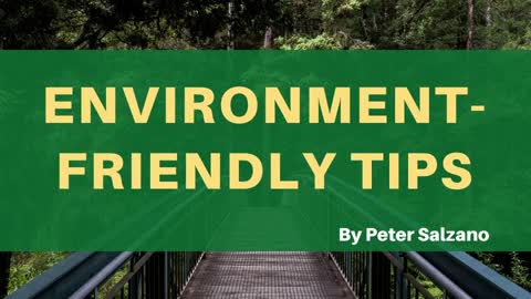 Peter J Salzano – Environment-friendly Tips