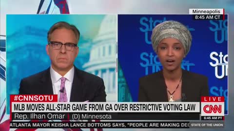 Rep. Ilhan Omar And Jake Tapper Discuss The MLB Boycott Of Georgia