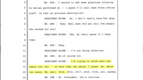 BIDEN DOJ TESTIMONY LEAK?