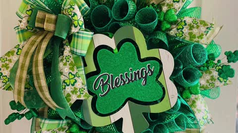 St. Patrick's Day Wreath|Woodland Ruffles method| How to