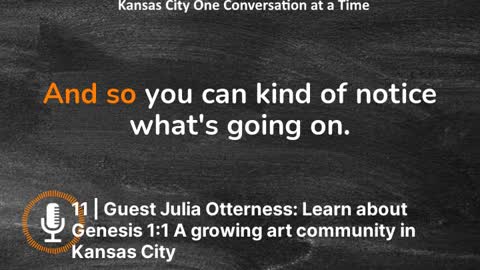 11 | Guest Julia Otterness: Genesis 1:1 Fine Arts - A Growing Art Community