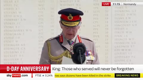 King marks D-Day Anniversary_ 'Many of them never came home' Sky News