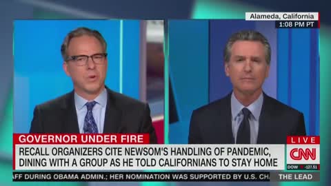 Jake Tapper Grills Gavin Newsom Over Recall, French Laundry Dinner