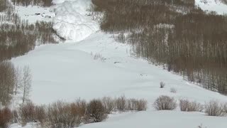 Huge Avalanche Rips Down Mountain