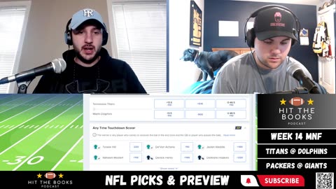NFL MNF Picks & Preview - Week 14 - Hit The Books Podcast