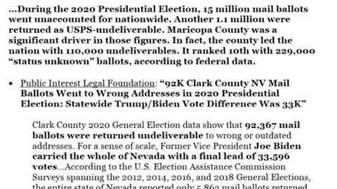 Donald Trump - Rigged & Stolen Election: Mail-In Ballots and Zuckerbucks