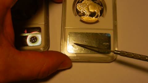 Counterfeit 2011-W 1 oz Gold Buffalo in a fake NGC slab