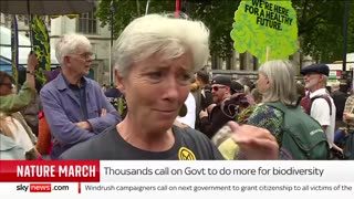 'We have to take action now- Dame Emma Thompson joins protesters on nature march Sky News