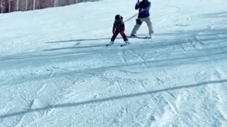 Cameron Learning to Ski