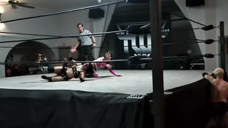 TWF mixed-gender tag team action: Christina Von Eeree & CJ Dirt vs Mighty Mayra & Torch