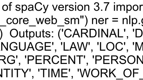 Can you determine list of labels for existing EntityRecognizer NER