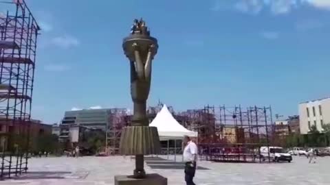 Albania - Scanderbeg Square still in transformation