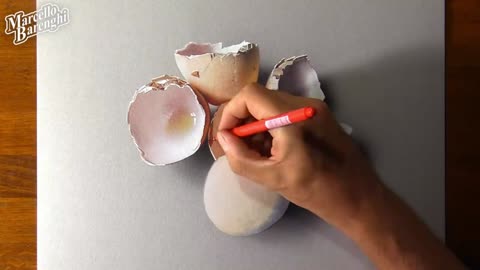 Draw The Stain Color On The Eggshell