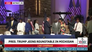 Trump Speaks At 180 Church Community Roundtable, Detroit