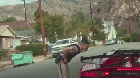 Fast Car Gets Pulled Over By Police