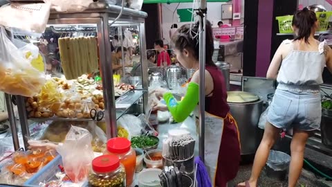 cheapest $1 Noodles Soup thailand street food