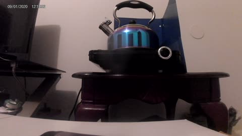 The meditation area presents: The steeping tea kettle.