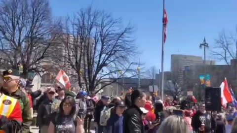 Peaceful freedom fighters at Rolling Thunder protest in Ottawa