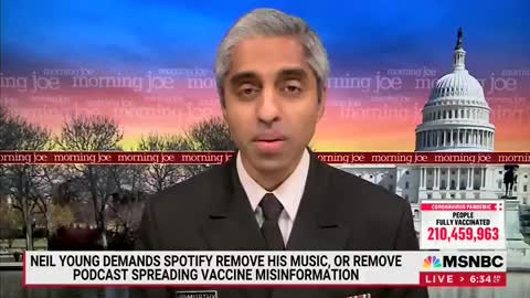 Biden's Surgeon General: "Critical part of how we get through this pandemic" is to "limit the spread of that misinformation" from shows like Joe Rogan