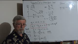 Math Coord Geometry Equation of a Straight Line