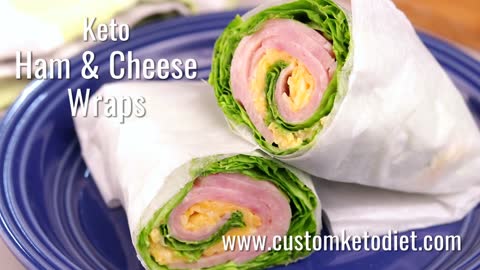 Tasty and Healthy Ham and Cheese Keto Wraps Just 5 Minutes To Make!