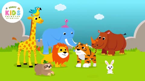 King of the Animals | Short kids Animated stories | Cartoon