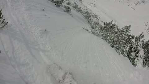 Pov snowboarding crash fall