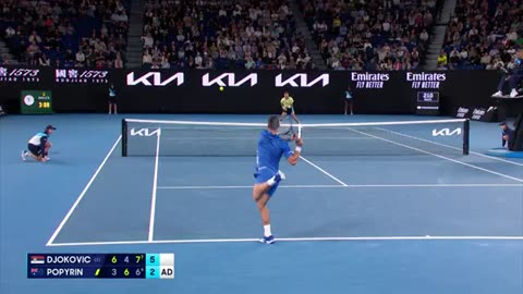 Novak Djokovic v Alexei Popyrin Highlights _ Australian Open 2024 Second Round