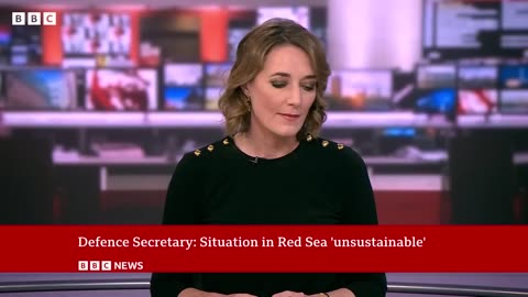 Red Sea shipping: US and UK navies repel largest Houthi attack | BBC News