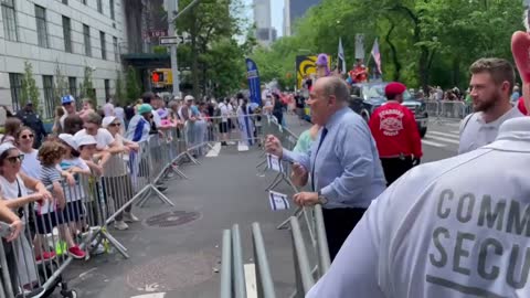 Giuliani Clashes with Heckler at Pro-Israel Parade "Brainwashed A**hole"