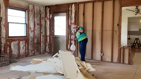 Day 5 drywall removal & termite damage