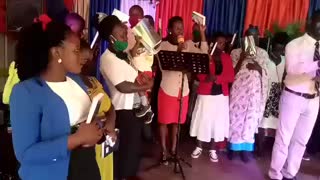 Christmas Bibles for Uganda recipients 2020-first service