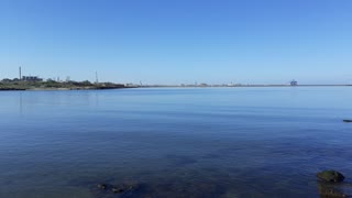 Wonderful sea view on the rock seagulls sounds