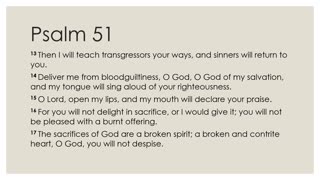 Psalm 51 Devotion