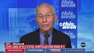 Fauci: "We may need to revert back to being more careful and having more utilizations of masks indoors"