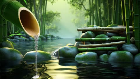 Relaxing Piano Music 🌿 Sound of Flowing Water 🌿 Music for Meditation