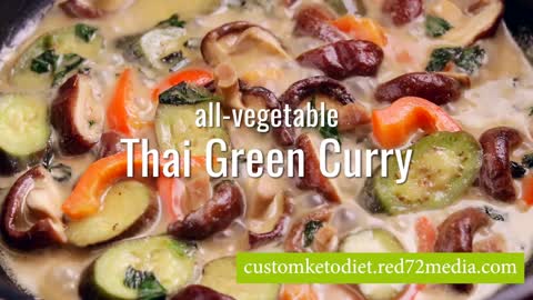 Easy Keto Diet Recipe All Vegetable Thai Green Curry