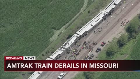 Amtrak train with 243 passengers derails in Missouri after hitting dump truck injuries reported