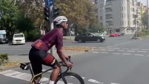 bicycle in city street