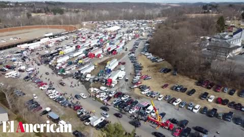 MUST WATCH: Drone footage shows The Peoples Convoy in Hagerstown MD.