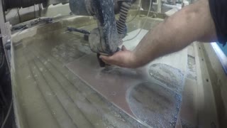 Intensive work Day3: Water jet cutting G10 fiberglass