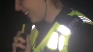 Traffic officers being filmed by guy