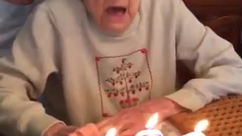 Grandma's Teeth Fall Out Of Her Mouth When She Blows Out Candles!!