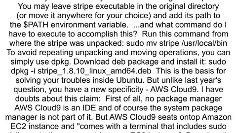 Cannot Install Stripe CLI in Ubuntu AWS Cloud 9