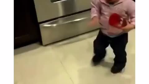 A funny moment for a child