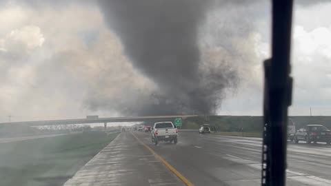 Massive Tornado Crosses Interstate