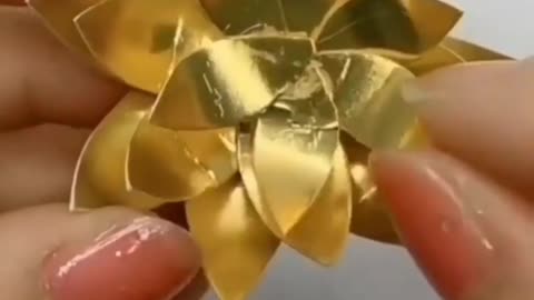 So beautiful Hand Craft of Paper Golden Rose | RJ Craft #Crat #Art #Ideas