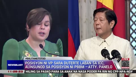Posisyon ni VP Sara Duterte laban sa ICC, alinsunod sa posisyon ni PBBM —Atty. Panelo