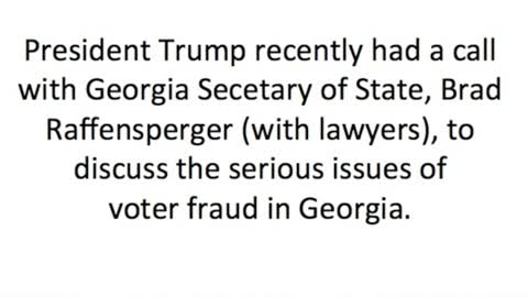 President Trump vs Georgia SOS Brad Raffensperger (leaked phone call)