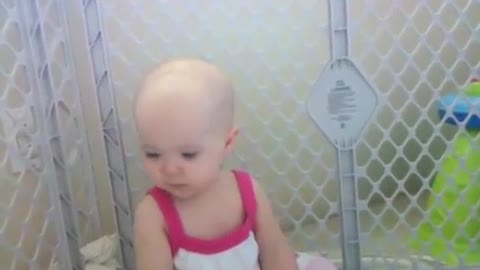 Baby has trouble repeating tongue twister